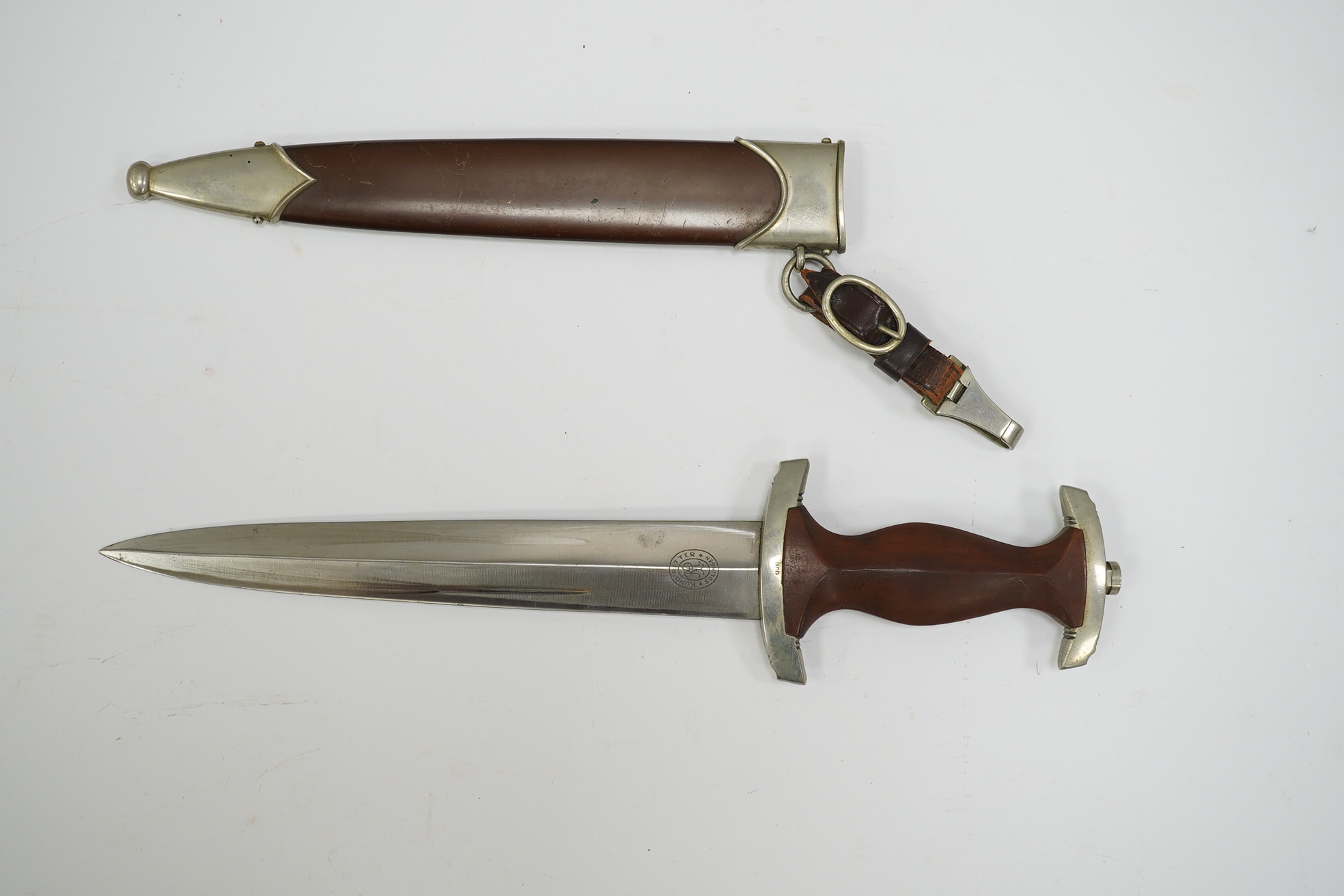 A WWII German S.A. dagger by Kuno Ritter, Solingen. Condition - fair to good